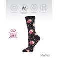 thumbnail image 6 of MeMoi Popcorn Bamboo Blend Crew Socks - Womens - Female, One Size, Black, 6 of 7