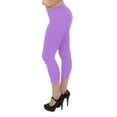 thumbnail image 2 of Vivian's Fashions Capri Leggings - Cotton, Misses Size (Lavender, 1X), 2 of 3