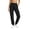 Black, variant on Admvng Womens Pants Cuffed Hem Drawstring Elastic Waist Casual Full Length Trousers with Pockets