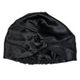 thumbnail image 5 of Satén sedoso para mujer, gorro Extra grande para dormir, pelo anudado para protección, turbante, sombrero de noche, Hijab de banda ancha elástica para cubrir la cabeza, 5 of 5