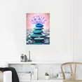 thumbnail image 3 of Zen Wall Art Spa Stone and Elegant Blue Orchid Flower on the Water Picture Canvas Prints Artwork Relax Zen Spa Meditation Room Decor (16x20inch), 3 of 5
