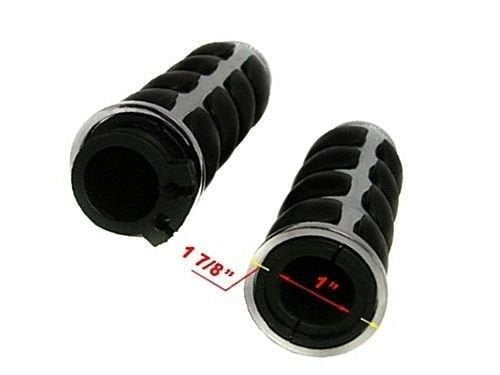 OUMURS 1" Motorcycle Drag Handlebar – Black Chrome, Fits Harley FL / FLS / XL / Dyna, Honda, Kawasaki, Yamaha (25mm, 8" Or 10.5" Rise)