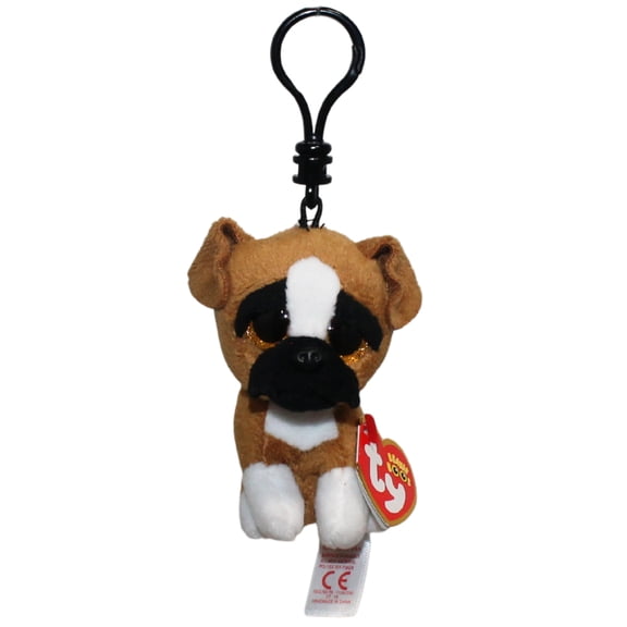 Brutus Bulldog Beanie Boo Clip - Stuffed Animal by TY (36636)