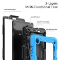 thumbnail image 4 of Samsung Galaxy Tab A7 Lite Case 8.7" with Screen Protector 360 Rotating Hand Strap Stand, Dteck Drop-Proof Rugged Case for Galaxy Tab A7 Lite 2021 SM-T220/T225/T227,Light Blue+Black, 4 of 7