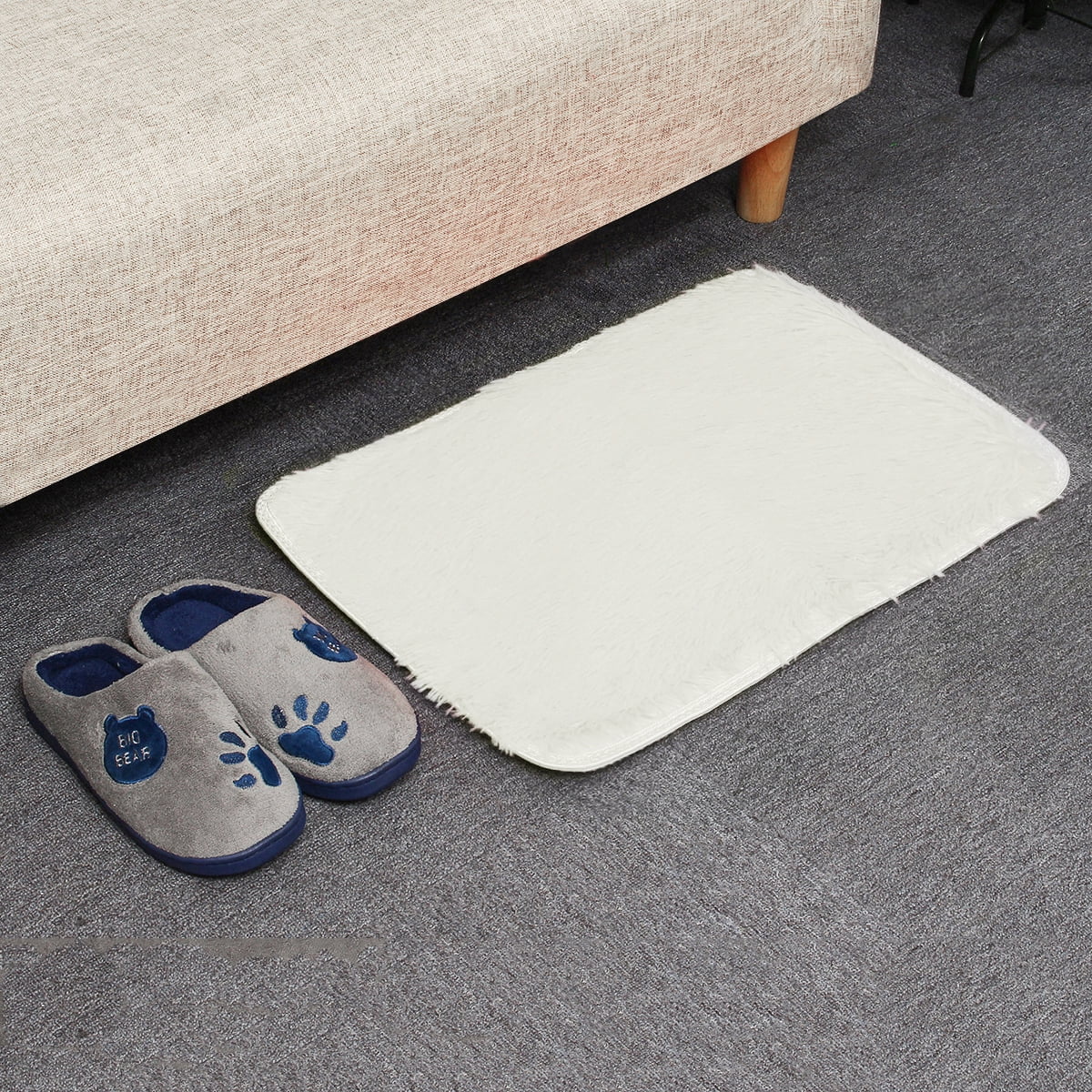 40 60cm Soft Fluffy Rugs Anti Skid Shaggy Area Rug Dining Room Home Bedroom Silk Carpet Floor Mat 12 Colors Bathroom Living Room Non Slip Carpet Walmart Com Walmart Com