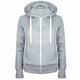 thumbnail image 1 of ICHUANYI ClearanceFashion Women Casual Hooded Slim Zipper Fleece Sweater Coat(Gray, XXL) ICHUANYI WER20232080501180, 1 of 2