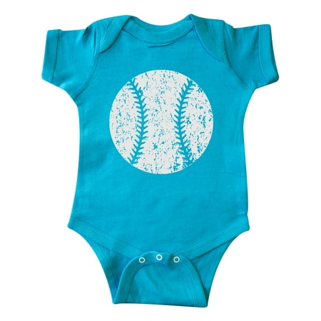 

Inktastic Distressed Baseball in White Gift Baby Boy or Baby Girl Bodysuit