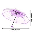 thumbnail image 3 of Transparent Folding Umbrella - Three Fold Design for Men, Women, and Kids, for Rainy Days and Outdoor Use, 3 of 5