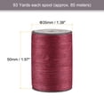 thumbnail image 2 of Thin Waxed Thread 93 Yards 0.65mm Polyester String Cord for Machine Sewing Hand Quilting Weaving, Maroon, 2 of 5