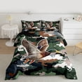 thumbnail image 2 of Feelyou 3D Wildlife Duck Full Size Comforter Sets, Green Camo Abstract Bedding Sets, 3pcs, 2 of 8