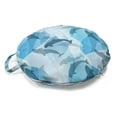 thumbnail image 1 of Sea Animals Round Floor Cushion with Handle, Dolphin Fish Pattern Silhouette Under the Sea Waves in Contemporary Design, Pillow for Living Room & Dorms, 18" Round, Blue and Grey, by Ambesonne, 1 of 4