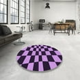 thumbnail image 4 of Ahgly Company Machine Washable Indoor Rectangle Transitional Heliotrope Purple Area Rugs, 2' x 5', 4 of 7