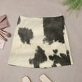 thumbnail image 4 of Black & White Cow Hide Mini Skirt Short skirt woman midi skirt for women skirts for woman, 4 of 7