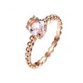thumbnail image 2 of 1 Carat Solitaire Peach Pink Morganite (Oval Morganite) Engagement Ring for Women in 14k Rose Gold Engagement Ring Jewelry, 2 of 2