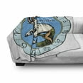 thumbnail image 2 of Astrology Soft Flannel Fleece Blanket, Illustration of Zodiac Capricorn with Signs Greek Saturn Design Horoscope Themed, Cozy Plush for Indoor and Outdoor Use, 70" x 90", Multicolor, by Ambesonne, 2 of 5