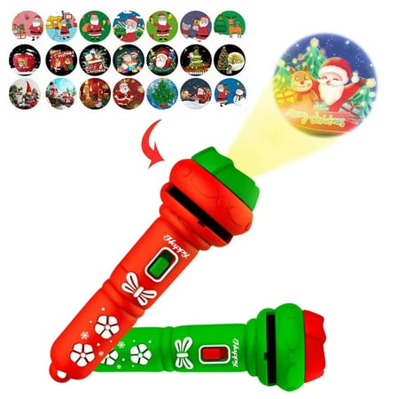 

Tarmeek Christmas Gifts Projection Flashlight Light Toys Christmas Education Toy Gift Flashlight Christmas Projector Realistic 24 Patterns Santa Patterns Bedtime Cognition Fun Torch