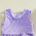 thumbnail image 4 of Gubotare Bathing Suit for Infant Toddler Girl 2Pcs Swimsuit Floral Tops Shorts Swimming Beach Wear Bikinis Bathing Suit Summer18 24 Months (Purple,18-24 Months), 4 of 6