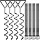 thumbnail image 1 of Set of 4 Screw in Ground Anchors | 30.5cm | Swing Trampoline Garden House Play Tower Steel Ground Screws | 250cm Adjustable Safety Belts, 1 of 5
