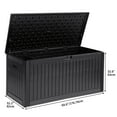 thumbnail image 2 of Dextrus 260 Gallon Waterproof Resin Deck Box, Lockable, for Patio Furniture & Garden Tools, Black, 2 of 6