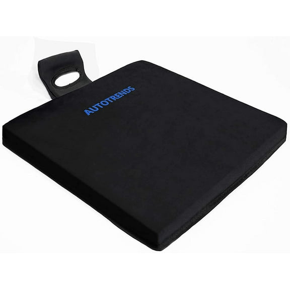 AUTOTRENDS Gel Soft Seat Cushion Universal Ergonomic Anti Slip Cushion for Car, Office, Garden Chair Black