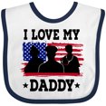 thumbnail image 3 of Inktastic Military Dad I Love My Daddy Boys or Girls Baby Bib, 3 of 4
