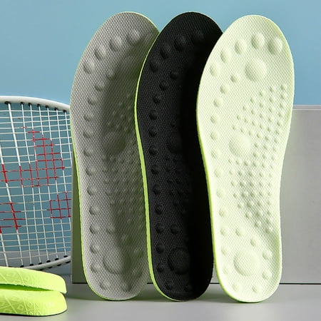 XDDST 2Pairs Black Men s And Women s All-Day Comfort High Elastic Soft Sports Insole Replacement Cushioning Foam Insoles for Running Shoes Sneakers Work Boots