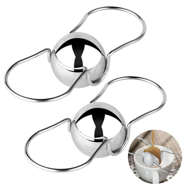 Bola enfriadora Espresso Brikinte de acero inoxidable, paquete de 2