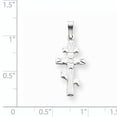 thumbnail image 2 of 14k White Gold Eastern Orthodox Cross Charm XR498, 2 of 2