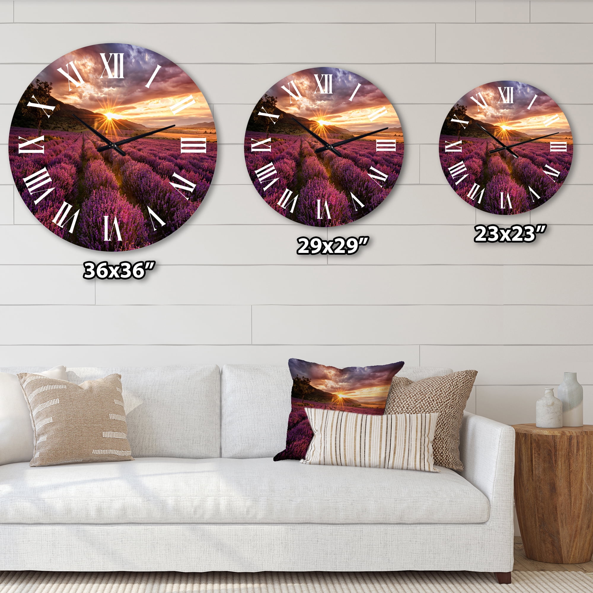 Designart 1 in Farmhouse Wall Clock