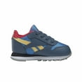 thumbnail image 3 of Reebok Footwear  Unisex' Classic Leather Infant Reebok Classics Ftw Kids Upbblu/Redtas/Hazyel , 7K M US, 3 of 4