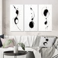 thumbnail image 1 of Designart "Monochromatic Harmony Subtle Ink Symphony VIII" Abstract Painting Wall Art Set Of 3 - Modern Black Canvas Set For Living Room Decor, 1 of 6