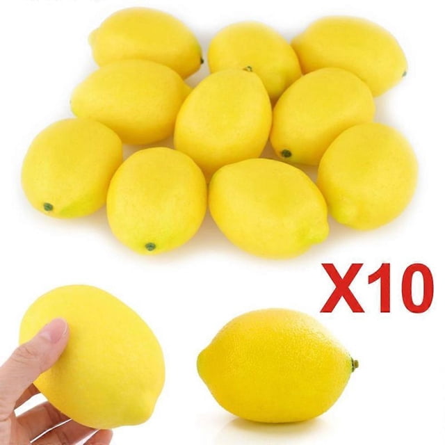 10Pcs Lemon Artificial Fruit Lemon Faux Limes Simulation Foam Lifelike Lemon Decorative Imitation Fruits Model DIY Home Decor