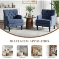 thumbnail image 6 of MOONMISS 26.4" Wide Accent Chair,tufted Club Chair With Linen Fabric,upholstered Button Armchair For Bedroom, Living Room,Blue, 6 of 7