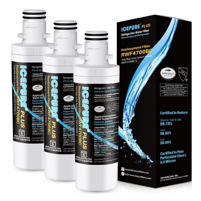 Filtro de agua para frigorífico ICEPURE PLUS ADQ747935 para LG LT1000P