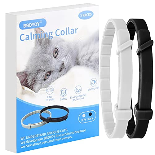 BBDYOY Cat Calming Collar 2 Pack Pheromone Calm Anxiety Collar for Cats