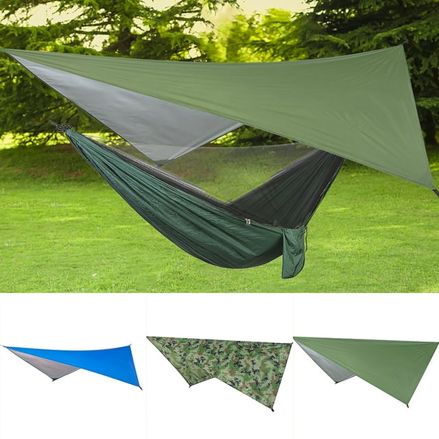 Flmtop Tent Waterproof Lightweight Polyester Rain Fly Hammock Tarp Cover for Hiking