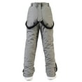 thumbnail image 5 of QATAINLAV Women's Snow Pants Waterproof Windproof Insulated Snowboarding Ski Bib Pants with Detachable Suspenders, Gray, M, 5 of 6