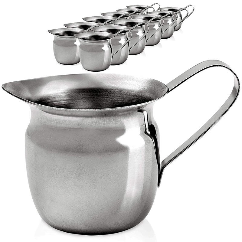 12 Pack 3 Oz Creamer Pitcher Bell Creamers, Cup Container for Serving