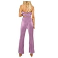 thumbnail image 4 of Women Outfits Sets Women Clothing Sets Outfits Clothing Set Female Round Neck Short Sleeve Tops Pants Sets Casual Pant Style S_553 Women's Tracksuits Purple L, 4 of 5