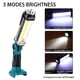 thumbnail image 3 of Luz de Trabajo LED Inalámbrica de 35W 2000LM para Makita/Bosch/Dewalt/Milwaukee Batería Li-ion de 18V Linterna para Exteriores Linternas de Acampar Gancho, 3 of 22