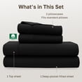 thumbnail image 4 of California Design Den 400 Thread Count 100% Cotton Sateen Full Sheet Set - Black, 4 of 9