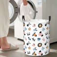 thumbnail image 4 of Lsque Cartoon Animals pattern Laundry Hamper Basket, Tall Woven Rope Hamper Basket for Clothes, Lightweight Storage Basket, Collapsible Waterproof-, 4 of 8