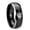 Black 2 Tone Polish Edge, variant on Wolf Head Concave Black Tungsten Men Ring 10MM