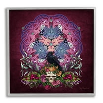 Stupell Industries Ravens & Celtic Knot Animals & Insects Painting Gray Framed Art Print Wall Art, 24 x 24