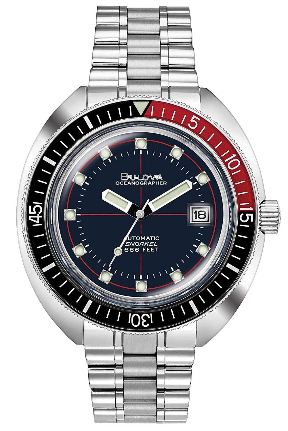 Bulova Bulova Special Edition Devil Diver Oceanographer Automatic Mens Watch 98b320 Walmart Com Walmart Com