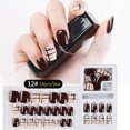 thumbnail image 2 of Puntas de uñas postizas reutilizables, 24 unidades, color mate HUOGUO, 2 of 2