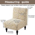 thumbnail image 6 of HonorHut Armless Chair Cover Jacquard Chair Slipcovers Without Arms Stretch Wing Back Chair Cover Chenille Printed Seat Cover Soft Washable Furniture Protector Yellow, 6 of 6