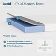 thumbnail image 2 of Lucid - Colchón Matrimonial de Memory Foam con Gel y Bambú - 15 cm - Colchón Firme - Funda Lavable y Transpirable - Colchón en Caja, 2 of 6