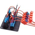 thumbnail image 5 of 12v / 24v Control Panel, 5 Groups Of Rocker Switch Panels, With 5v 4.2a Dual Usb Charger, Waterproof Led Voltmeter, 5 of 5