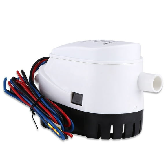 Sump Pump, Fully Automatic Boat Bilge Pump Moistureproof 12V 3A Silent With 35in Cable For Boats